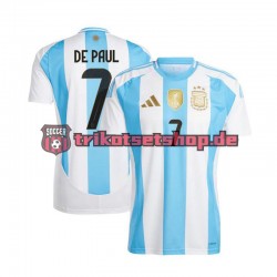 Argentinien De Paul 7 Copa America 2024 Herren Trikot Heim Kurzarm