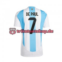 Argentinien De Paul 7 Copa America 2024 Herren Trikot Heim Kurzarm