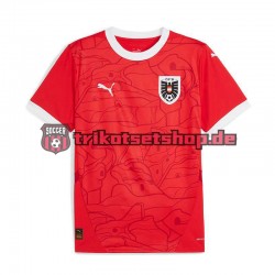 Österreich Euro 2024 Herren Trikot Heim Rot Kurzarm