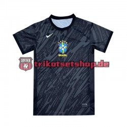 Brasilien Torwart Copa America 2024 Herren Trikot Auswärts Schwarz Kurzarm