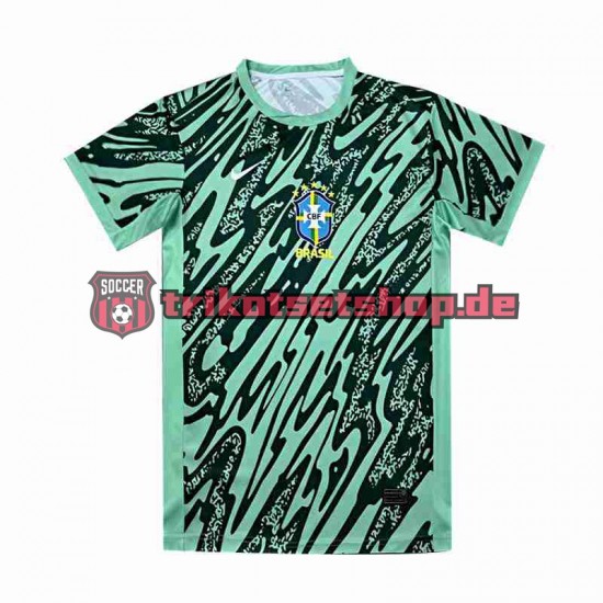 Brasilien Torwart Copa America 2024 Herren Trikot Ausweich Grün Kurzarm
