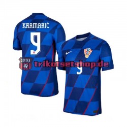 Kroatien Andrej Kramaric 9 Euro 2024 Herren Trikot Auswärts Kurzarm