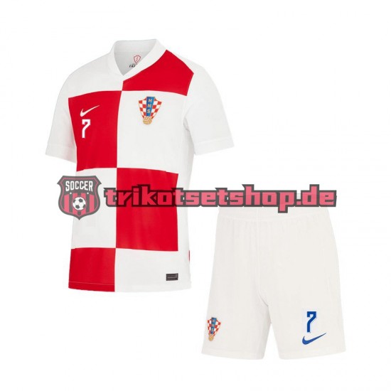 Kroatien Lovro Majer 7 Euro 2024 Kinder Trikotset Heim Kurzarm