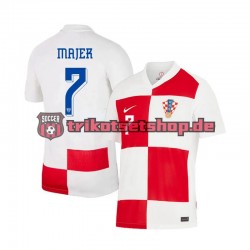 Kroatien Lovro Majer 7 Euro 2024 Herren Trikot Heim Kurzarm