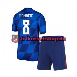 Kroatien Mateo Kovacic 8 Euro 2024 Kinder Trikotset Auswärts Kurzarm