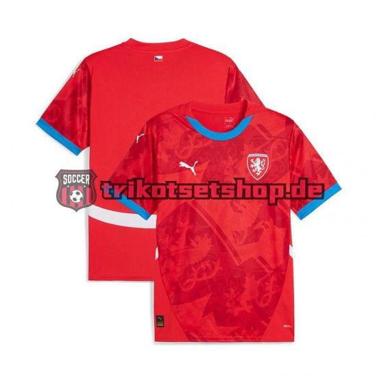 Tschechien Euro 2024 Herren Trikot Heim Rot Kurzarm