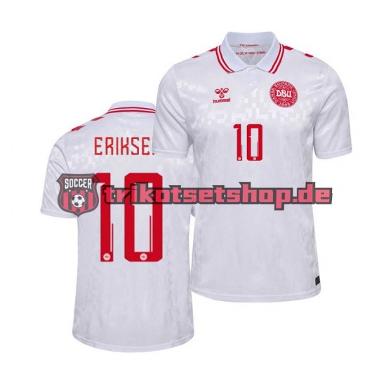 Dänemark Eriksen 10 Euro 2024 Herren Trikot Auswärts Kurzarm