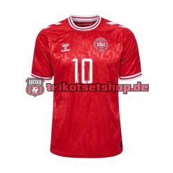 Dänemark Eriksen 10 Euro 2024 Herren Trikot Heim Kurzarm