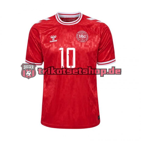 Dänemark Eriksen 10 Euro 2024 Herren Trikot Heim Kurzarm