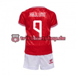 Dänemark Hojlund 9 Euro 2024 Kinder Trikotset Heim Kurzarm