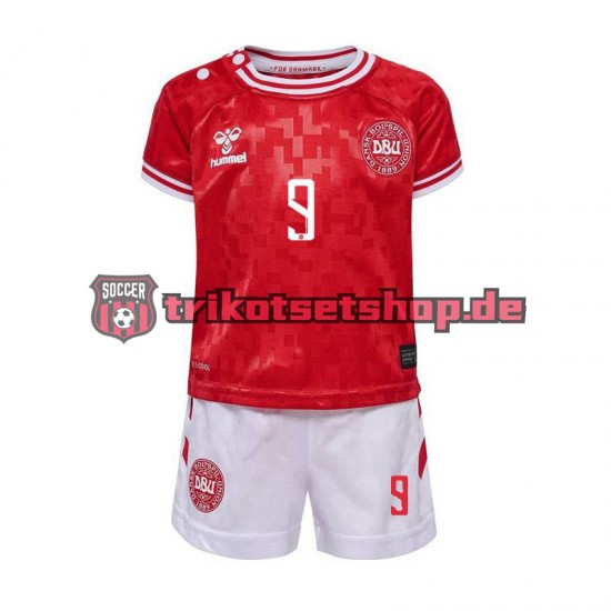 Dänemark Hojlund 9 Euro 2024 Kinder Trikotset Heim Kurzarm