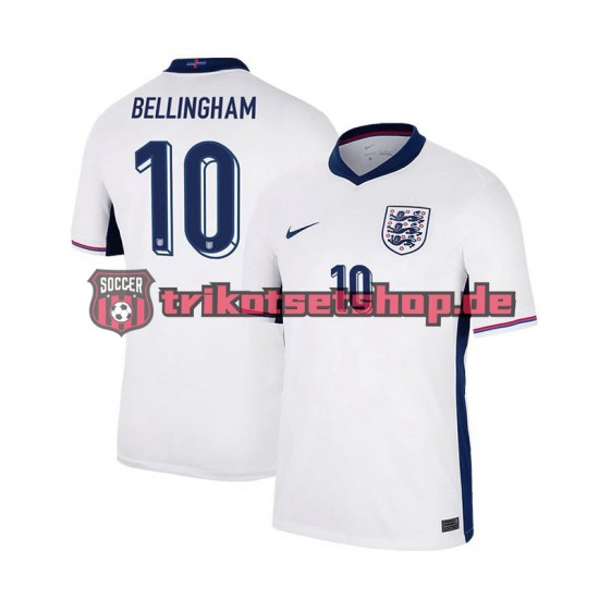 England Jude Bellingham 10 Euro 2024 Herren Trikot Heim Weiß Kurzarm
