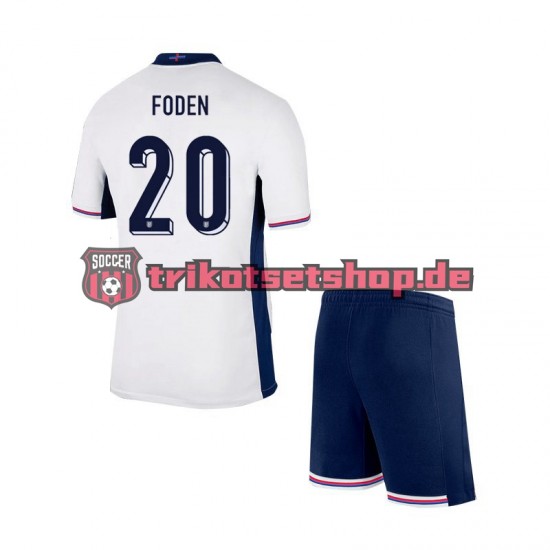 England Phil Foden 20 Euro 2024 Kinder Trikotset Heim Kurzarm