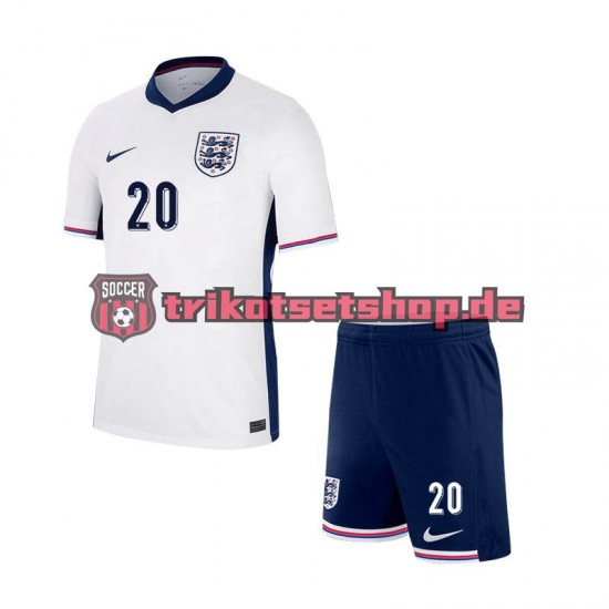 England Phil Foden 20 Euro 2024 Kinder Trikotset Heim Kurzarm
