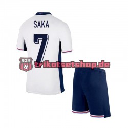 England SAKA 7 Euro 2024 Kinder Trikotset Heim Kurzarm