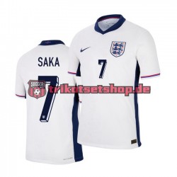 England Saka 7 Euro 2024 Herren Trikot Heim Weiß Kurzarm
