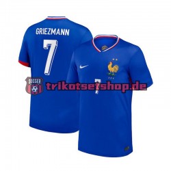 Frankreich Antoine Griezmann 7 Euro 2024 Herren Trikot Heim Blau Kurzarm