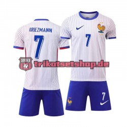 Frankreich Antoine Griezmann 7 Euro 2024 Kinder Trikotset Auswärts Kurzarm
