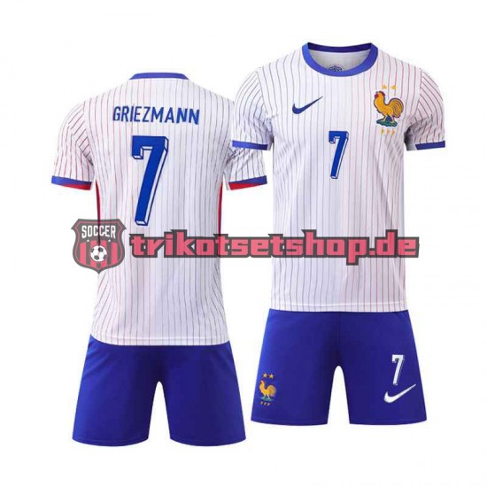 Frankreich Antoine Griezmann 7 Euro 2024 Kinder Trikotset Auswärts Kurzarm