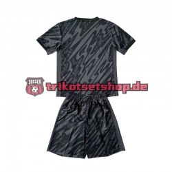 Frankreich Torwart Euro 2024 Kinder Trikotset Auswärts Schwarz Kurzarm