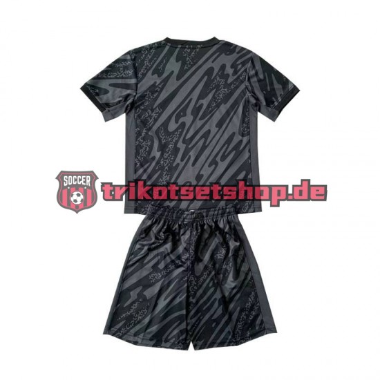 Frankreich Torwart Euro 2024 Kinder Trikotset Auswärts Schwarz Kurzarm
