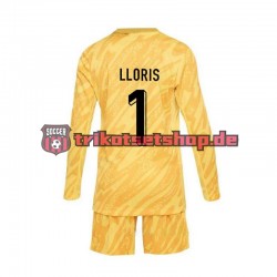 Frankreich Torwart Hugo Lloris 1 Euro 2024 Kinder Trikotset Heim Gelb Langarm