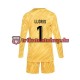 Frankreich Torwart Hugo Lloris 1 Euro 2024 Kinder Trikotset Heim Gelb Langarm