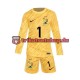 Frankreich Torwart Hugo Lloris 1 Euro 2024 Kinder Trikotset Heim Gelb Langarm