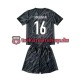 Frankreich Torwart Mike Maignan 16 Euro 2024 Kinder Trikotset Auswärts Schwarz Kurzarm