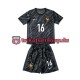Frankreich Torwart Mike Maignan 16 Euro 2024 Kinder Trikotset Auswärts Schwarz Kurzarm