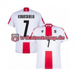 Georgien Kvaratskhelia 7 Euro 2024 Herren Trikot Heim Kurzarm