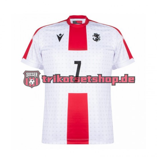 Georgien Kvaratskhelia 7 Euro 2024 Herren Trikot Heim Kurzarm