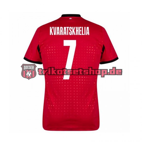 Georgien Kvaratskhelia 7 Euro 2024 Herren Trikot Ausweich Kurzarm