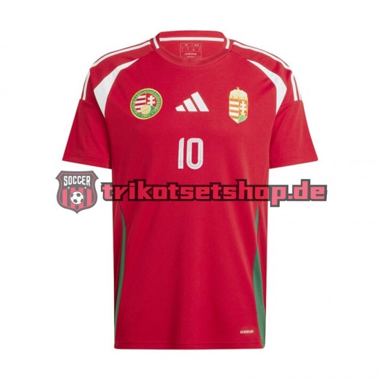 Ungarn Dominik Szoboszlai 10 Euro 2024 Herren Trikot Heim Rot Kurzarm