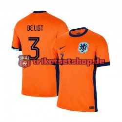 Niederlande Matthijs de Ligt 3 Euro 2024 Herren Trikot Heim Kurzarm