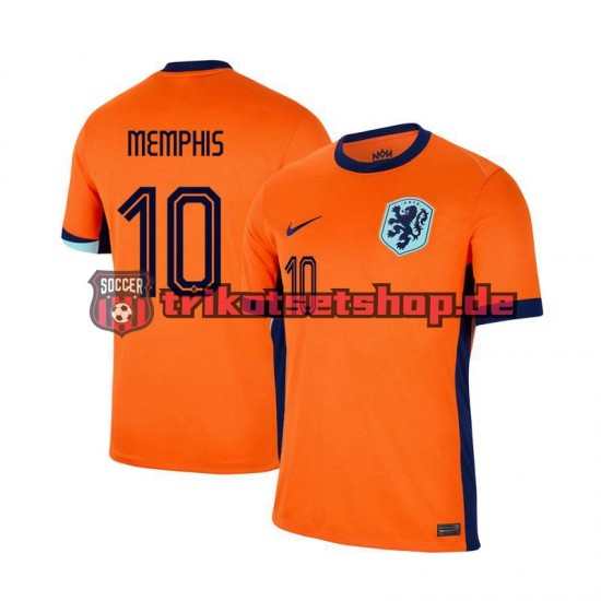 Niederlande Memphis Depay 10 Euro 2024 Herren Trikot Heim Kurzarm