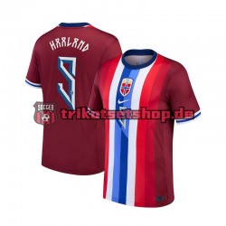 Norwegen Haaland 9 2024 Herren Trikot Heim Rot Kurzarm