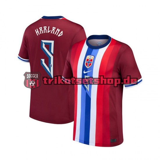 Norwegen Haaland 9 2024 Herren Trikot Heim Rot Kurzarm