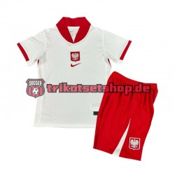 Polen Euro 2024 Kinder Trikotset Heim Kurzarm