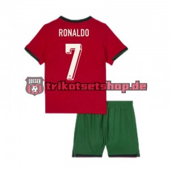 Portugal Cristiano Ronaldo 7 Euro 2024 Kinder Trikotset Heim Kurzarm
