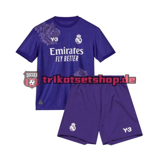 Real Madrid 2023-2024 Kinder Trikotset Viertes Lila Kurzarm