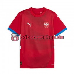 Serbien Euro 2024 Herren Trikot Heim Rot Kurzarm