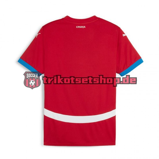 Serbien Euro 2024 Herren Trikot Heim Rot Kurzarm