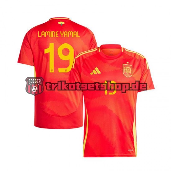 Spanien Lamine Yamal 19 Euro 2024 Herren Trikot Heim Kurzarm
