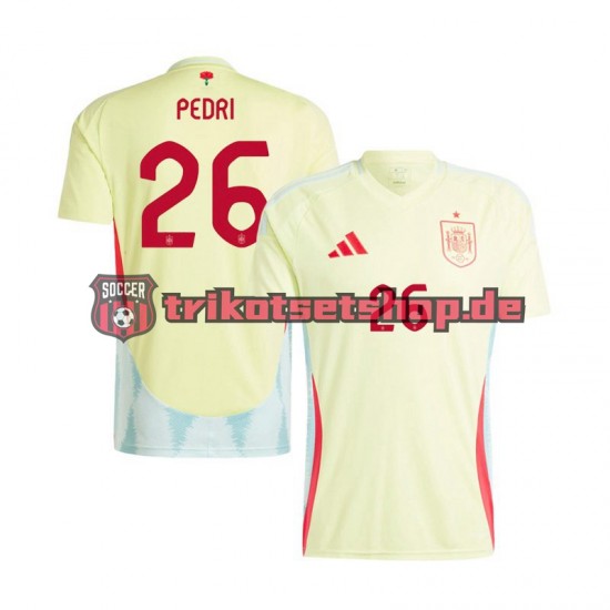 Spanien Pedri 26 Euro 2024 Herren Trikot Auswärts Kurzarm