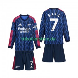 Arsenal Saka 7 2025-2026 Kinder Trikotset Auswärts Langarm