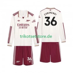 Arsenal Zubimendi 36 2025-2026 Kinder Trikotset Ausweich Langarm