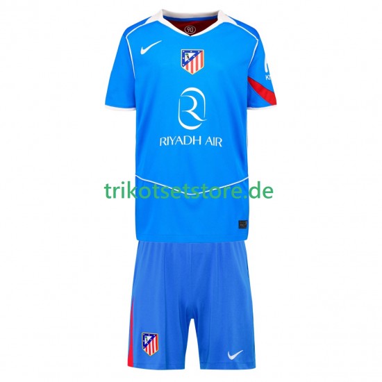 Atlético Madrid 2025-2026 Kinder Trikotset Ausweich Kurzarm