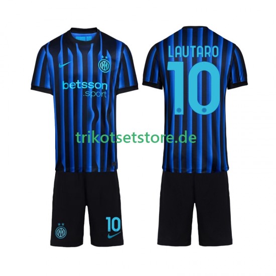 Inter Mailand Lautaro Martinez 10 2025-2026 Kinder Trikotset Heim Kurzarm