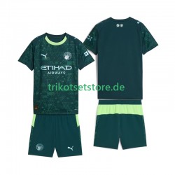 Manchester City 2025-2026 Kinder Trikotset Viertes Kurzarm